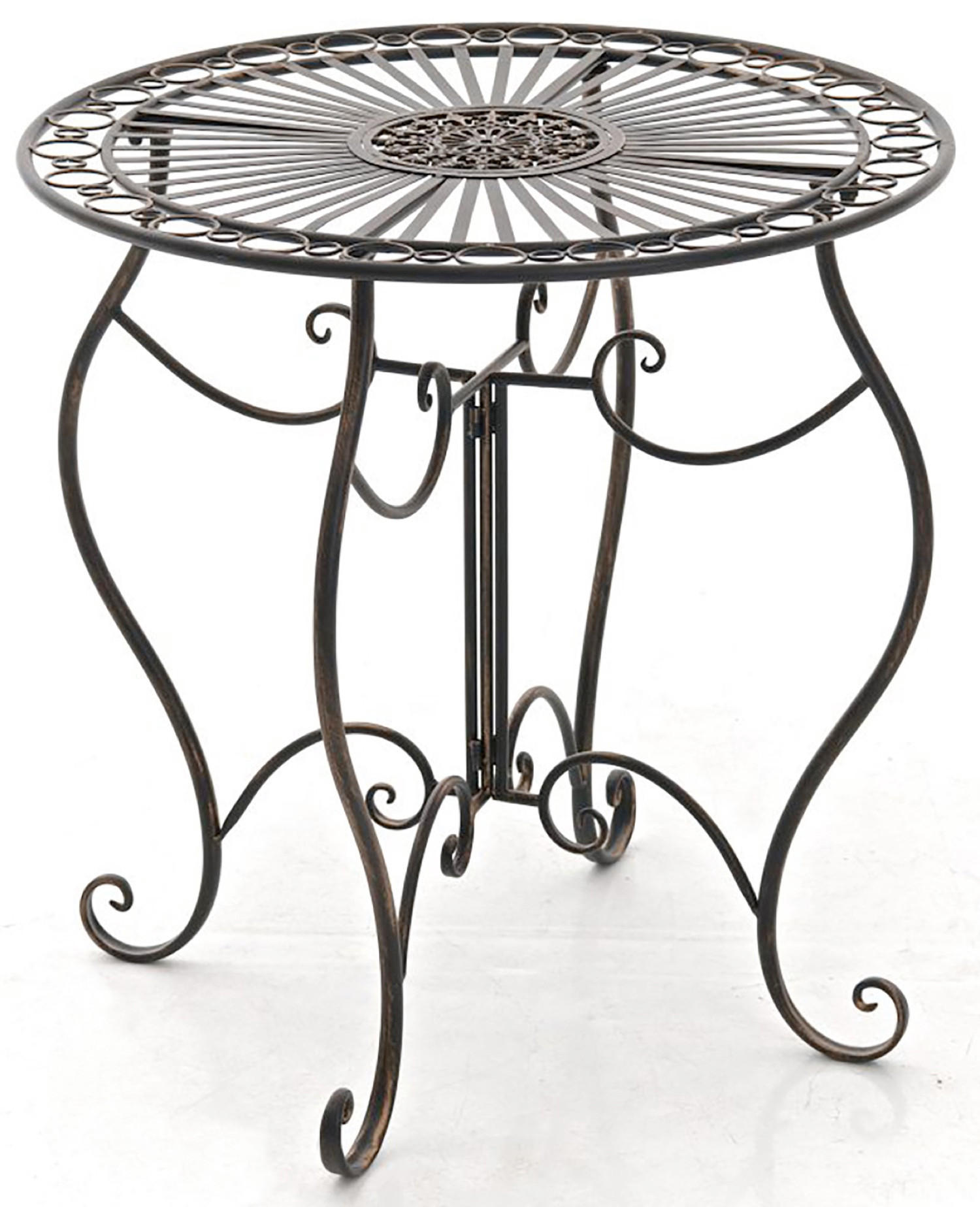 GARTENTISCH Indi bronze - Dunkelbraun, Metall (72/70/70cm) - TPFGarden