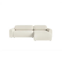ECKSOFA Lome L mit Schlaffunktion, Weiß - Weiß, Textil (286/185cm) - Fedve