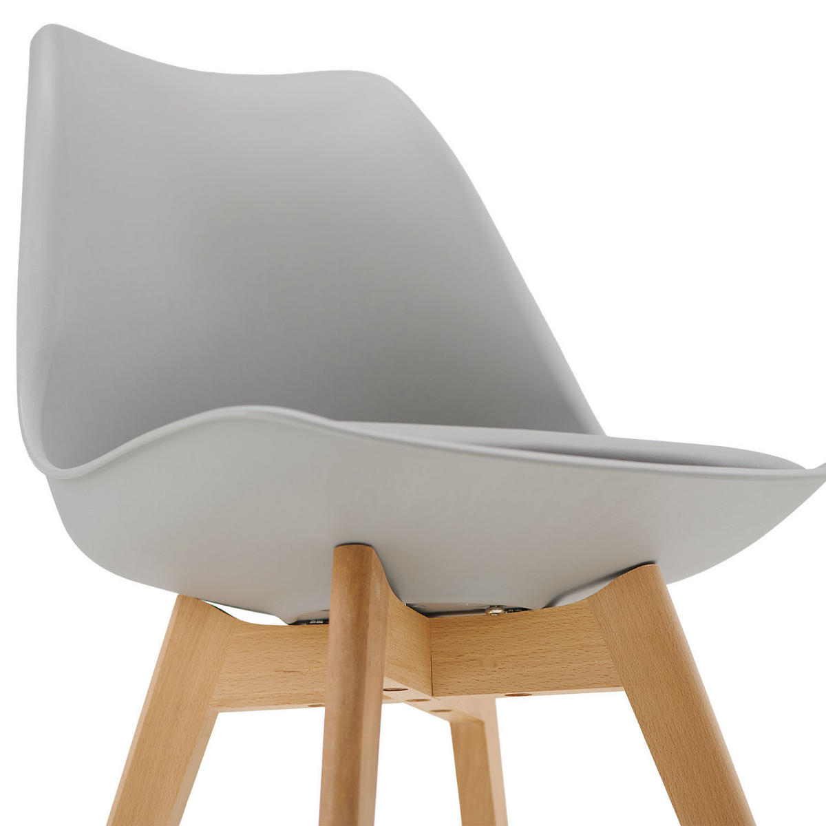 KÜCHENSTUHL 4er-Set Kunststoff Grau - Grau, Kunststoff (46/80/45cm) - Homestyle4u