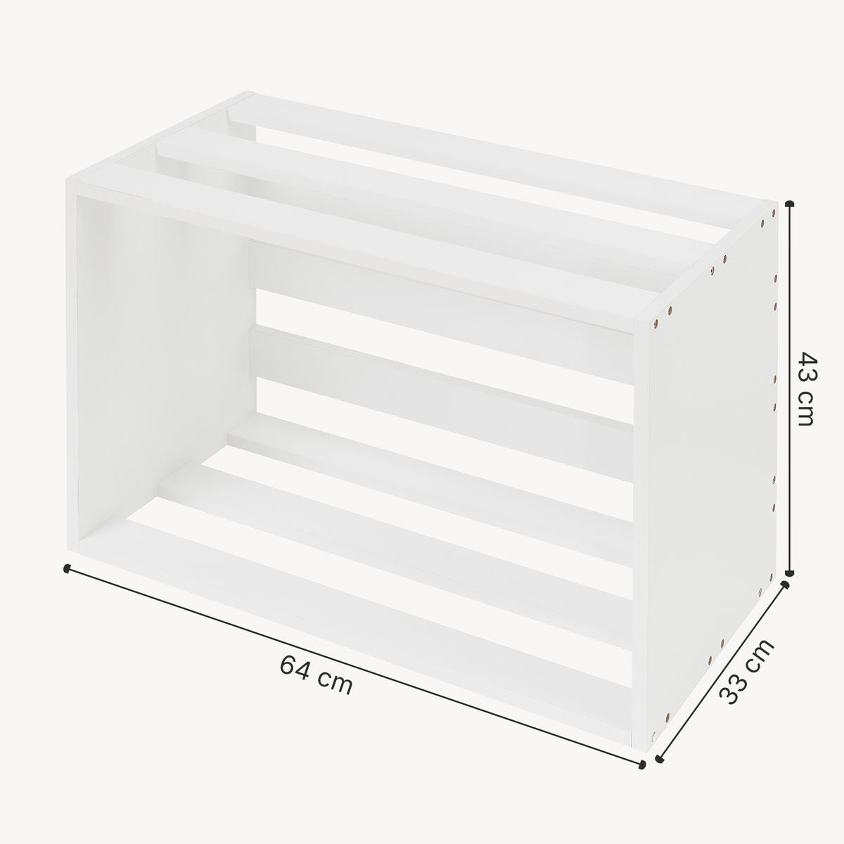 BEISTELLTISCH Rønde - Weiß, Holzwerkstoff (33/64/43cm) - [en.casa]