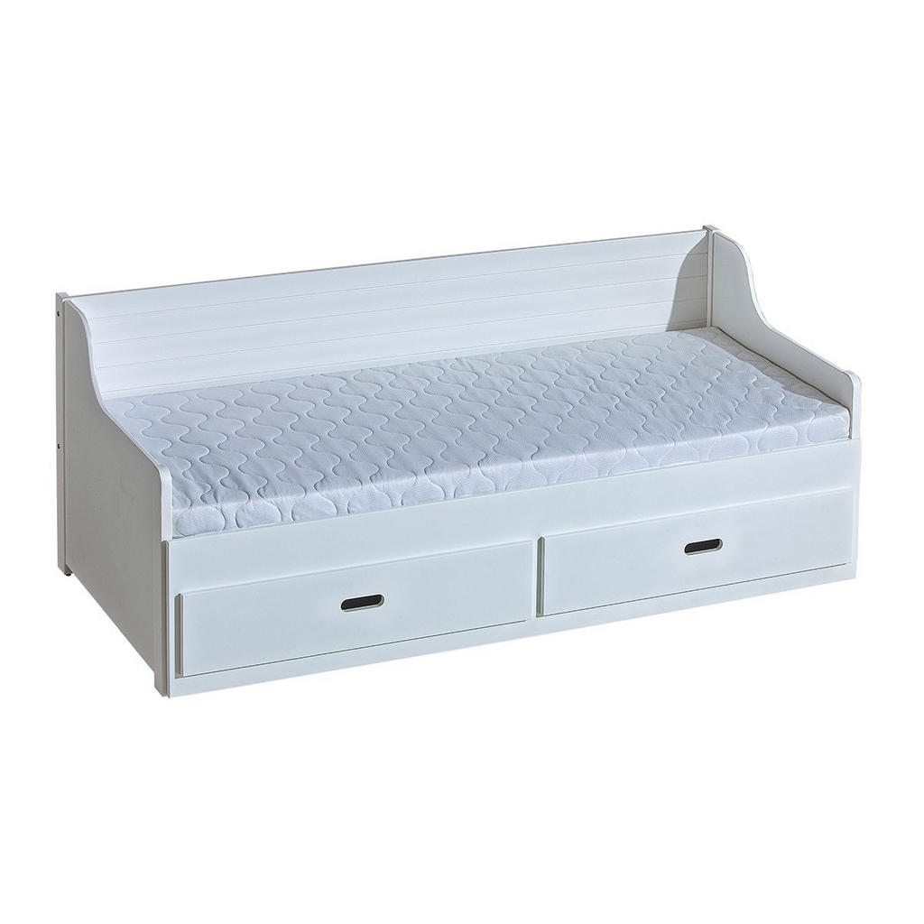 MASSENO POSTEL SAMMY 80X200 s úložným prostorem, Bílá