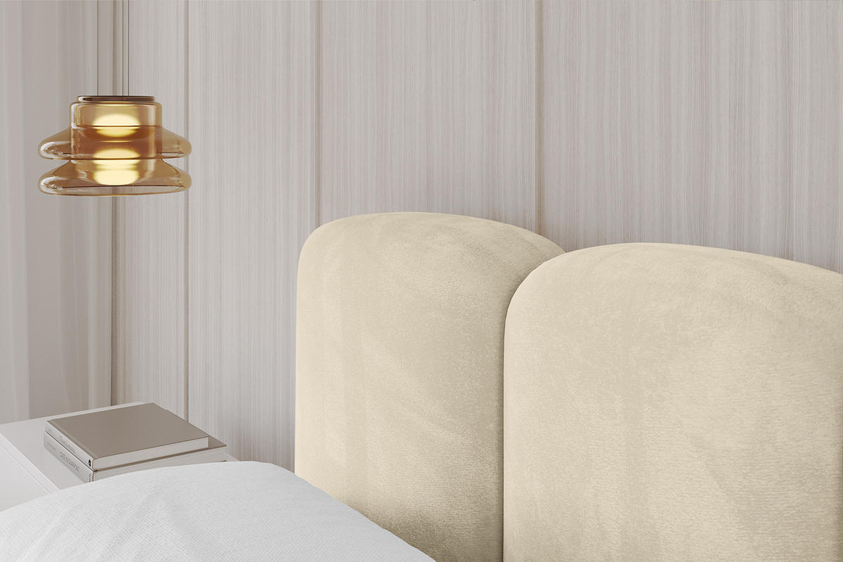 POLSTERBETT mit Bettkasten und Lattenrost, Bett mit Matratze H3/H4 - KALA-v1 140x200 Beige - Beige, Holzwerkstoff/Textil (140/200cm) - ALTDECOR