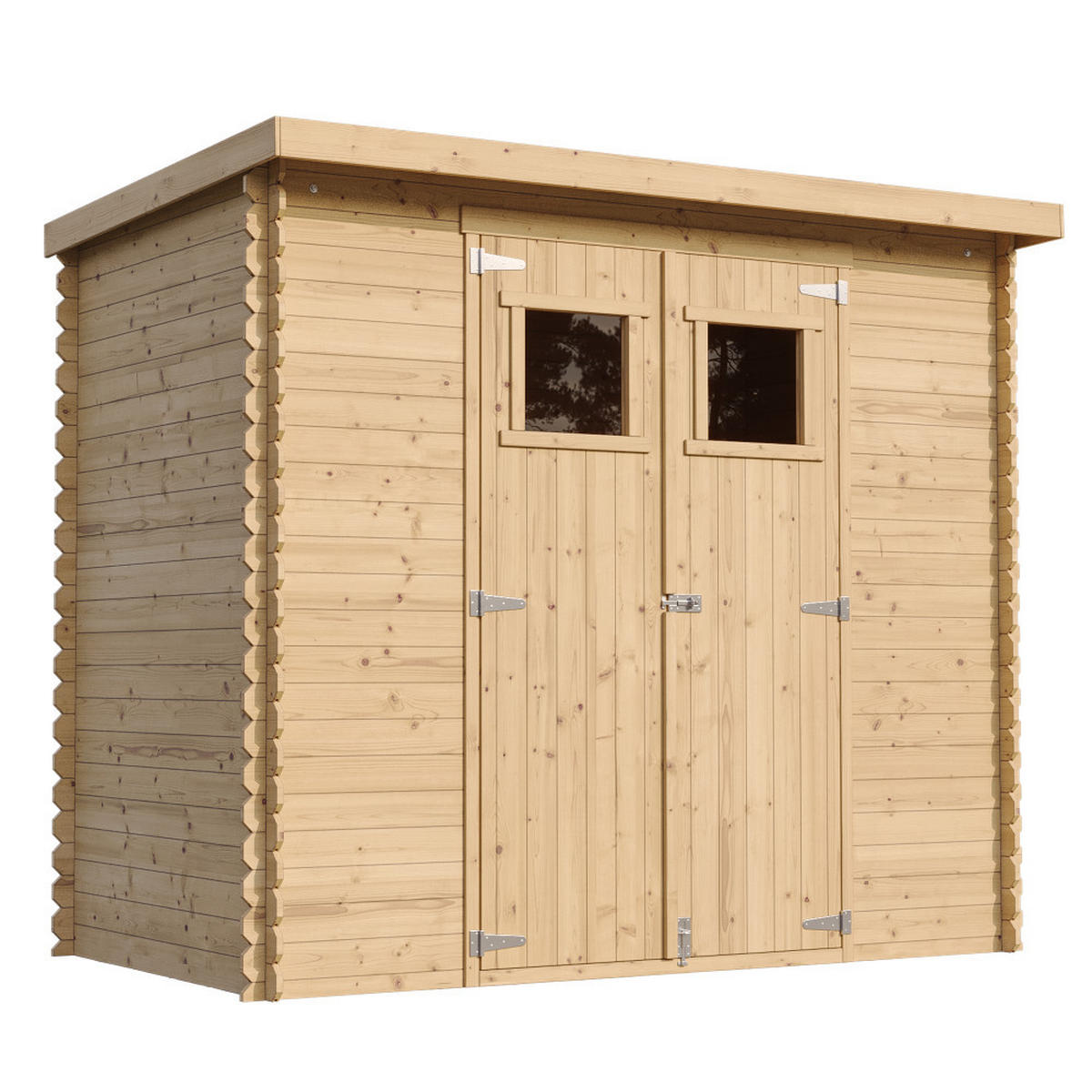 HOLZ-GARTHENHAUS - B239xL142xH200 cm/ 2,63 m2 - M310 - Beige, Holz (239/200/142cm) - Timbela