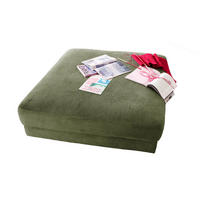 BIG HOCKER MADELINE Grün Cord - Grün, Textil (120/43/120cm) - KAWOLA