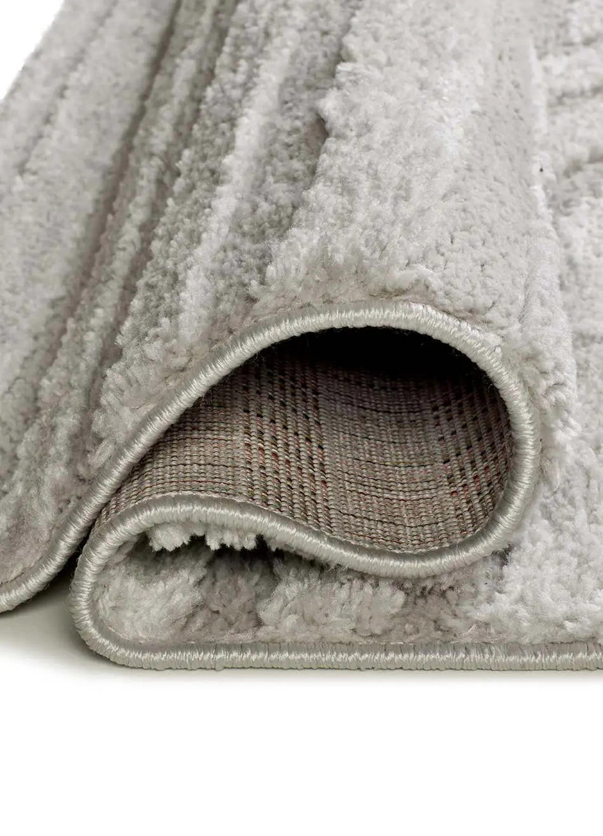 WEBTEPPICH Grau Juno 126/190 cm - Hellgrau, Naturmaterialien/Textil (126/190cm) - Atticgo