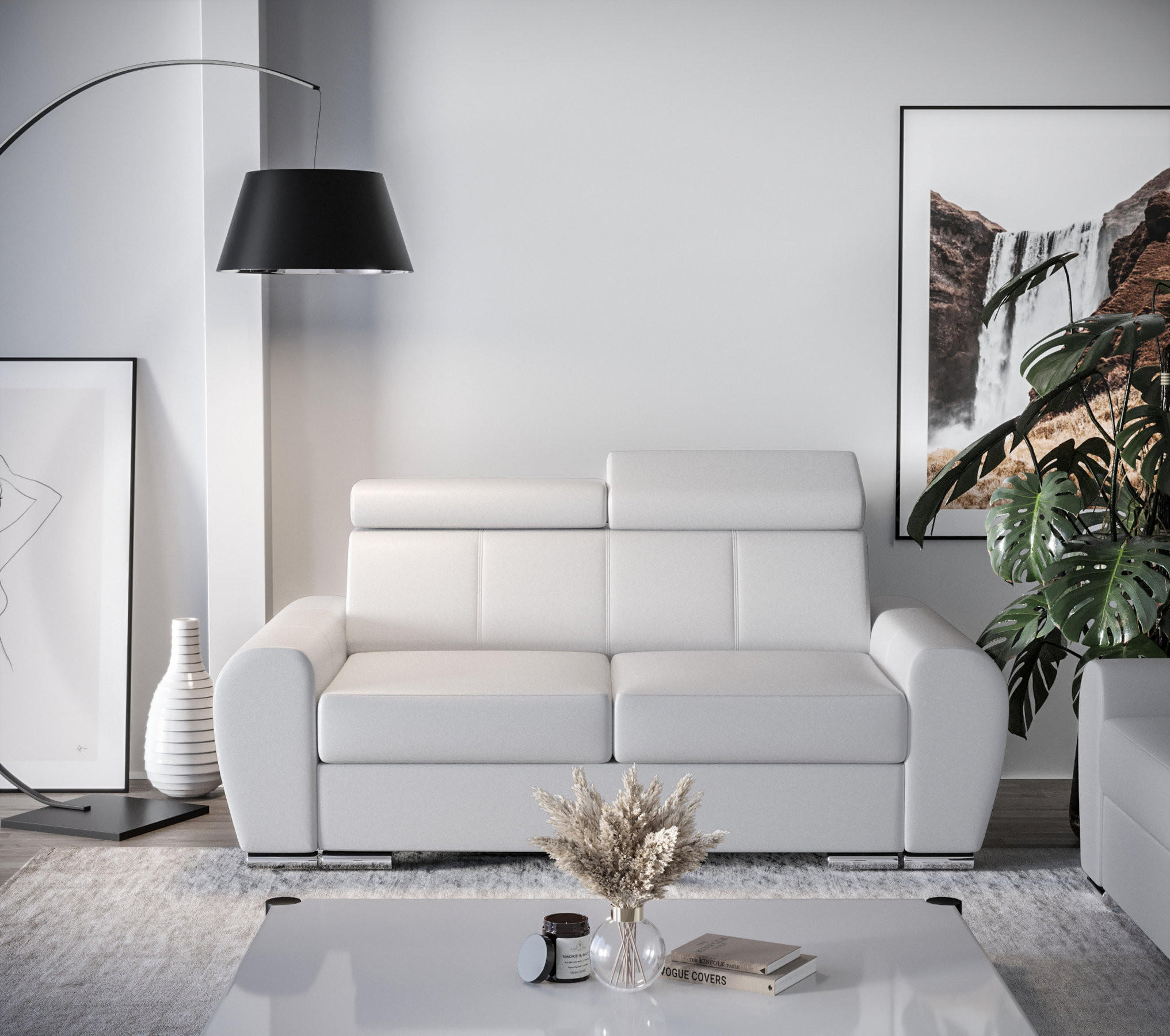 Thumbnail - O-Sofa Schlafsofa, Grau, Textil, 2-Sitzer, 180x96x99 cm, Wohnzimmer, Sofas & Couches, Schlafsofas