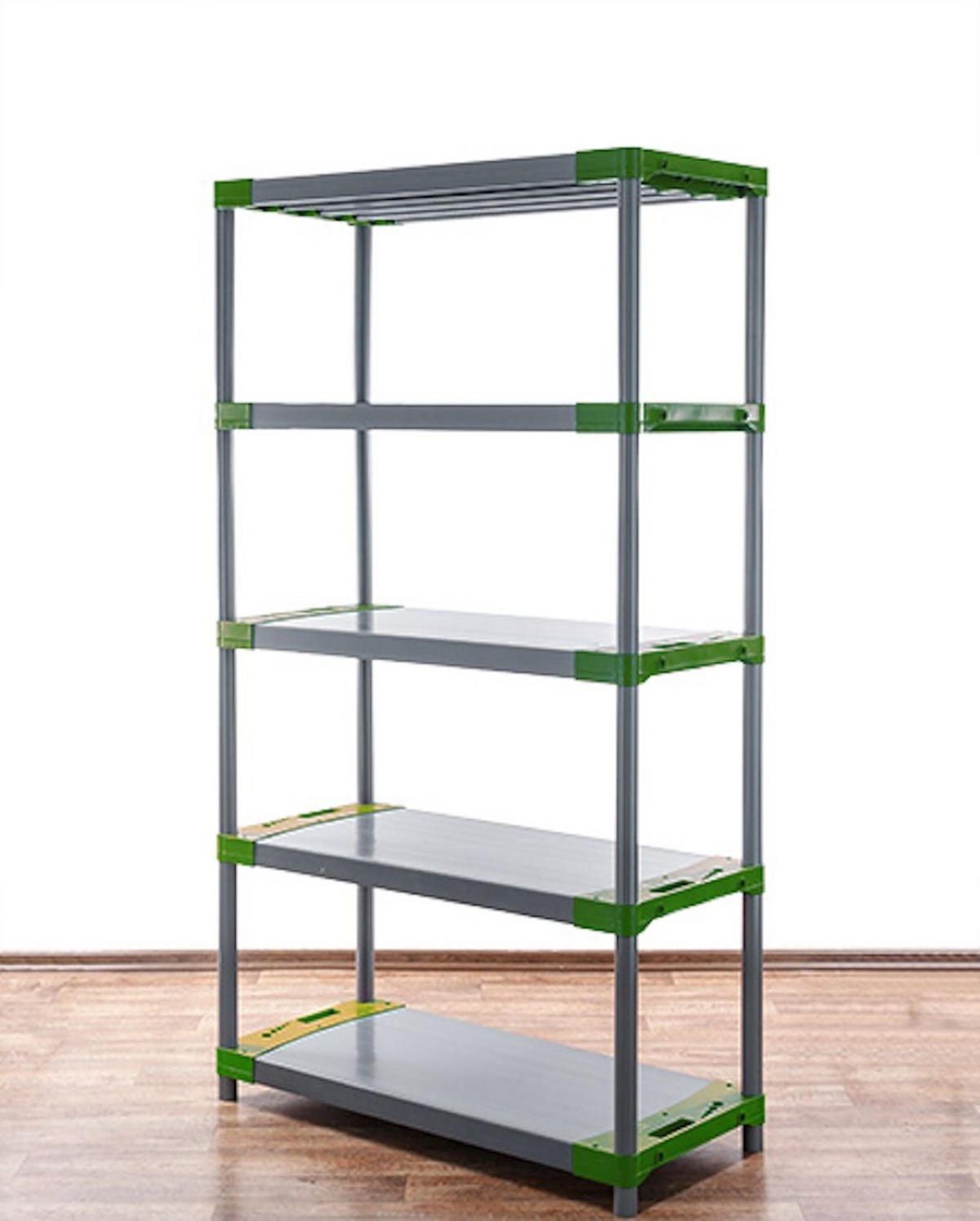 KUNSTSTOFFREGAL BIG GREY BEAR Tall 180x80x46cm Fachlast 160kg Grau-Grün - Grün, Kunststoff (80/180/46cm) - PROREGAL