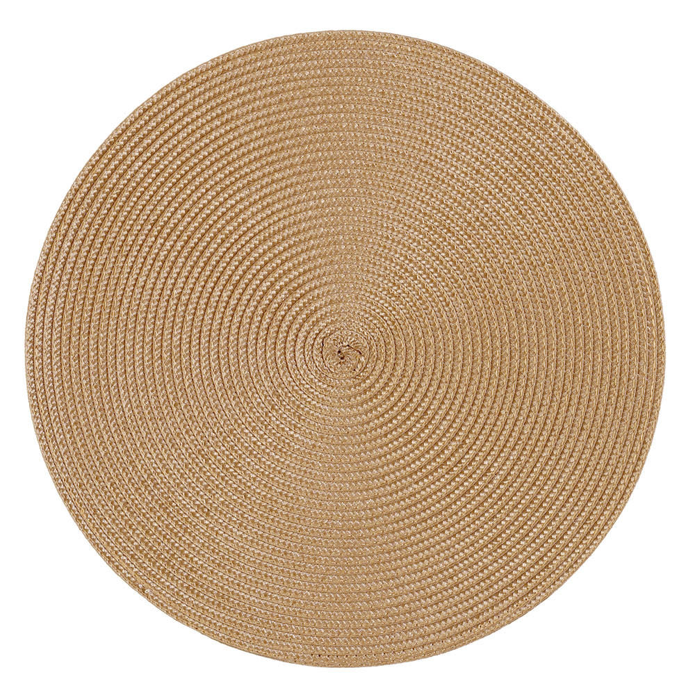 PLATZSET Polypro Caramel rund ca. 35 cm Tischset - Cappuccino, Kunststoff (35cm) - TiborTex