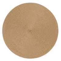 PLATZSET Polypro Caramel rund ca. 35 cm Tischset - Cappuccino, Kunststoff (35cm) - TiborTex