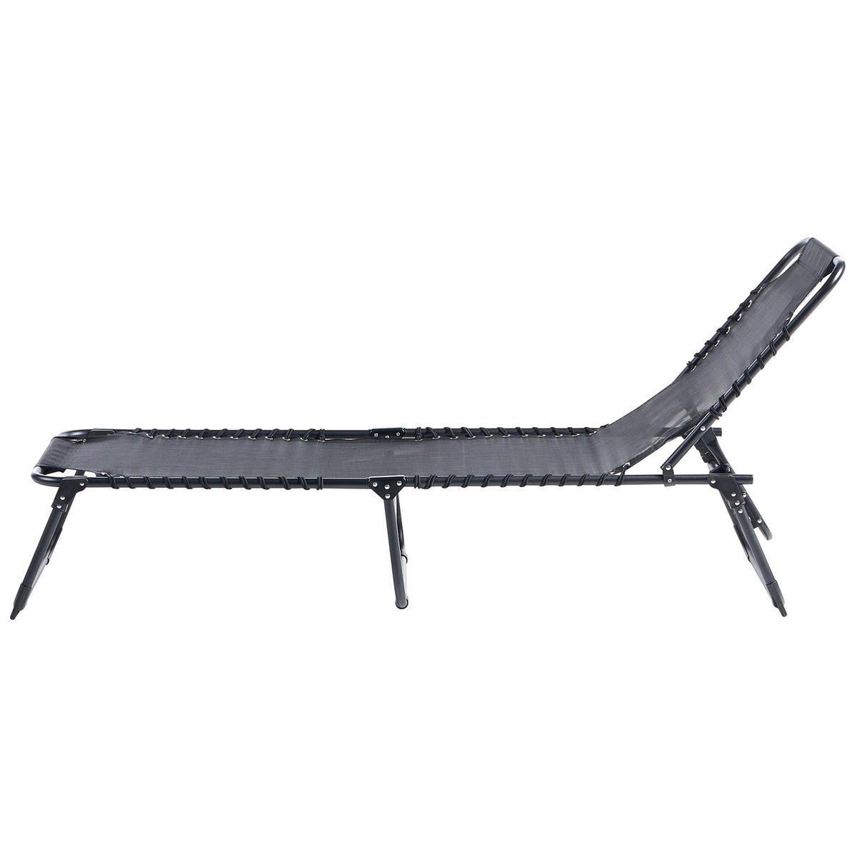 SONNENLIEGE Schwarz Ambato - Schwarz, Metall (58/30/188cm)