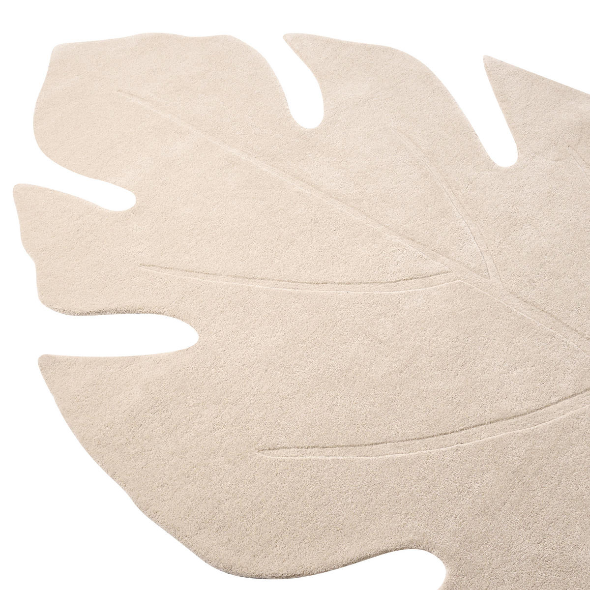KOBEREC Krémově bílý 160/230 cm Vlna Nainital - krémová, textil (160/230cm) - Beliani