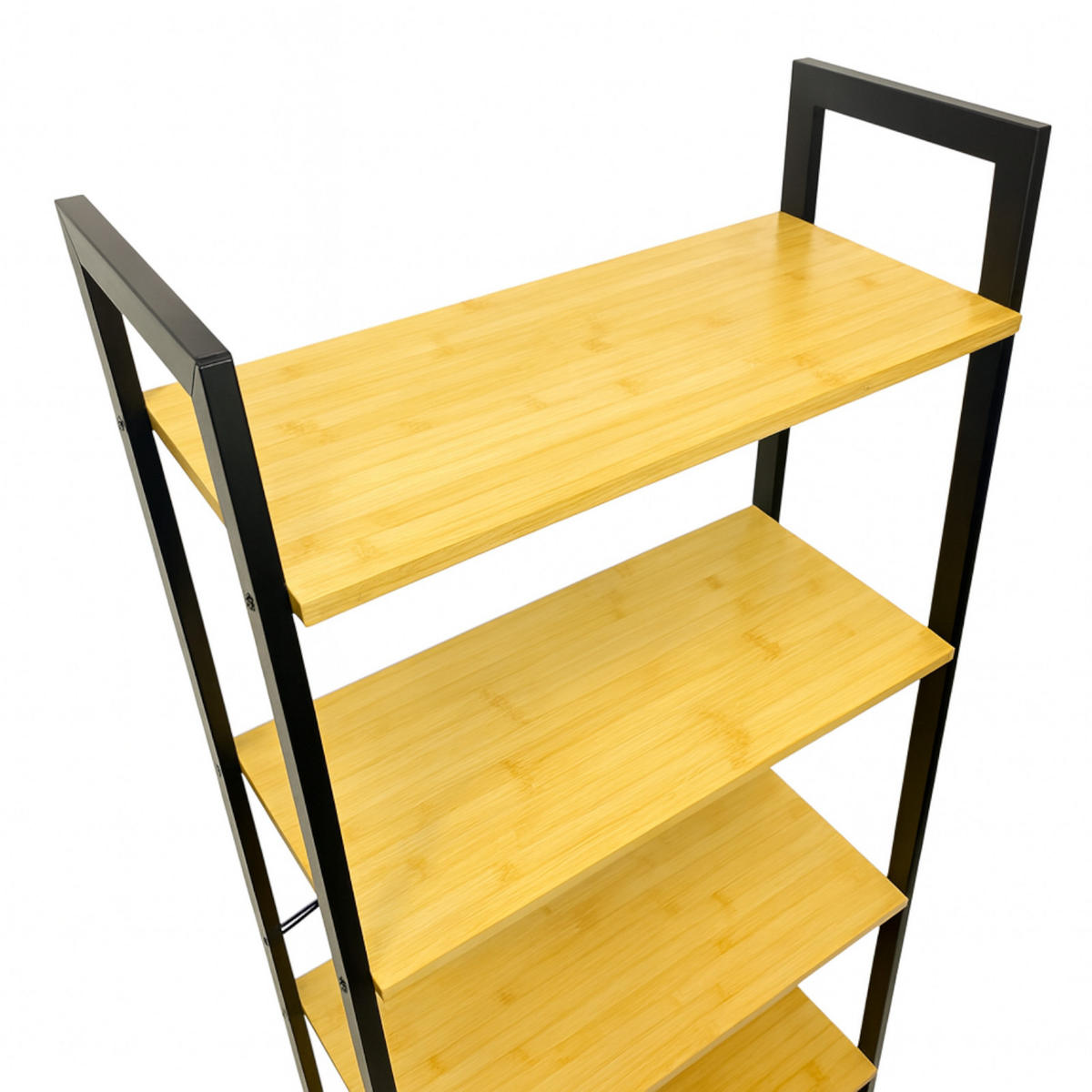 REGAL Metall Bambusholzfarbe 4 Böden 56/34/137 cm - Braun, Holzwerkstoff (56/137/34cm) - Begryf
