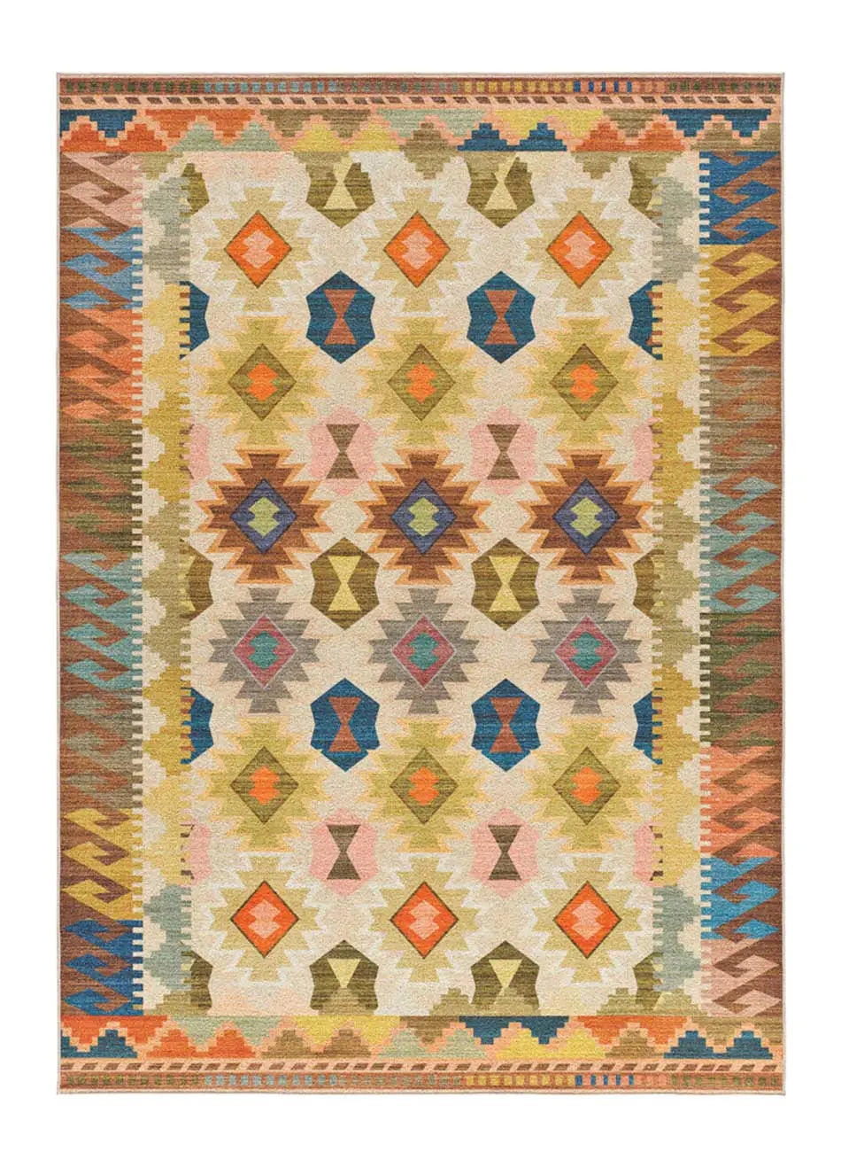 Atticgo Flachgewebeteppich Mehrfarbig 120x170 cm