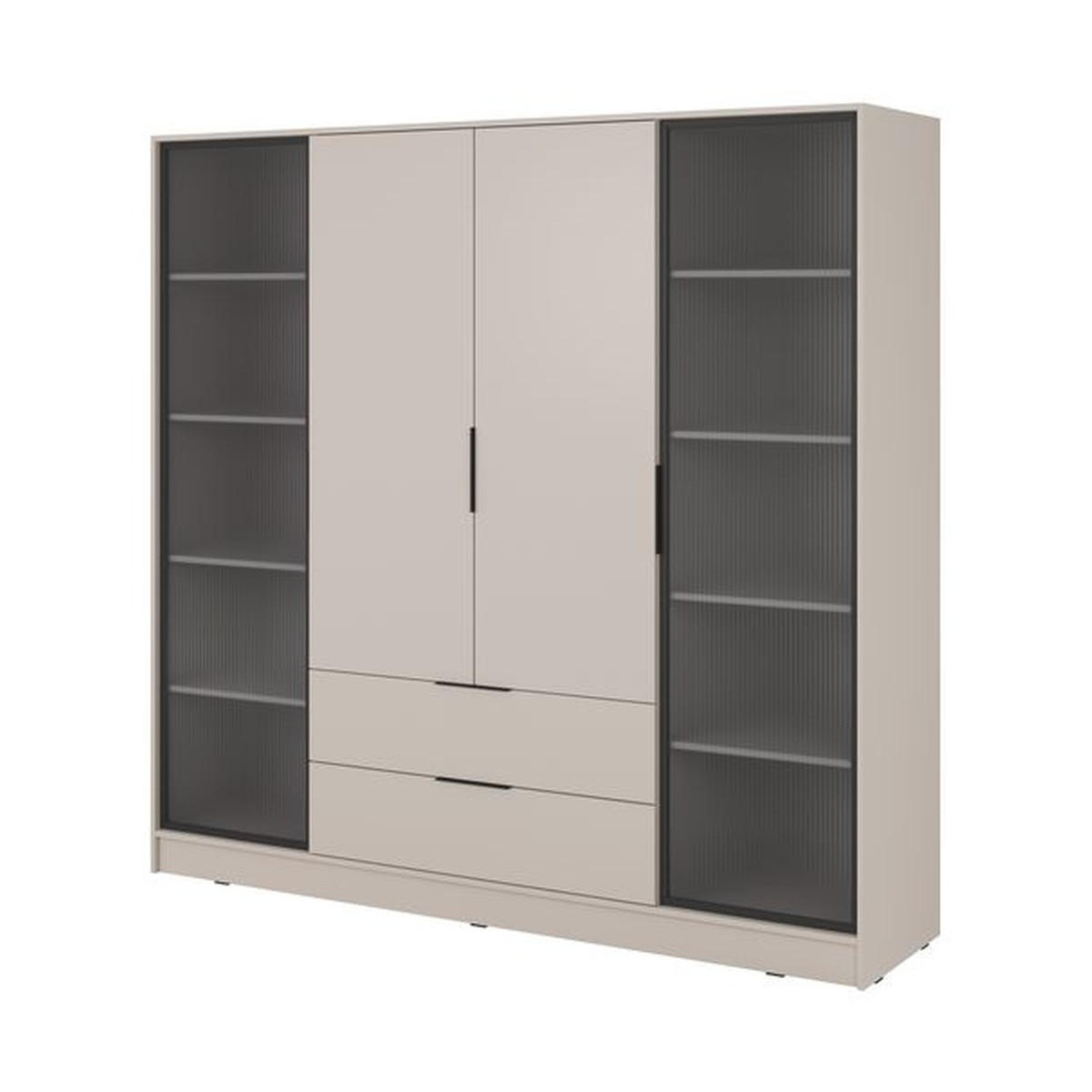 KLEIDERSCHRANK – 206 cm – Kelly – Kaschmir – KS-GEN0286 - Kaschmir, Holzwerkstoff (206/200/51cm) - hi-markt