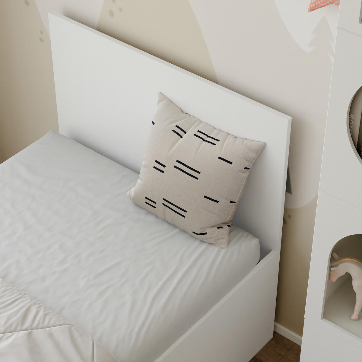 BETT SIMPLE 90/200 cm Bettkasten, ohne Matratze, Weiß - Weiß, Holz/Holzwerkstoff (90/200cm) - Idohome