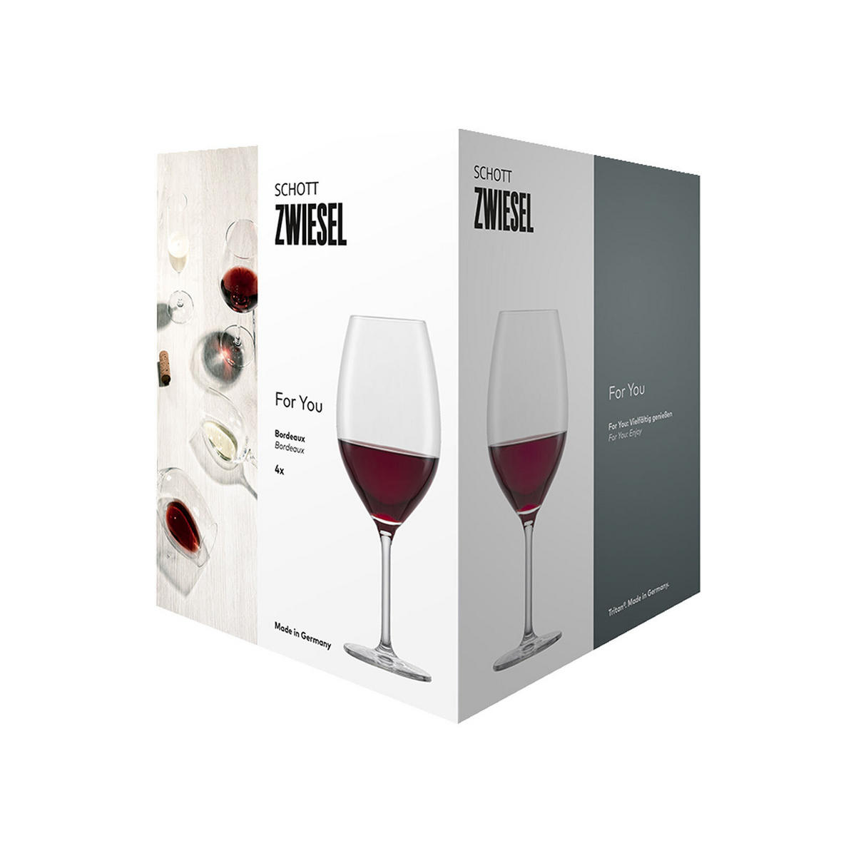 BORDEAUX ROTWEINGLAS For you transparent 600 ml 4er Set - Transparent, Glas (0.6L) - Schott Zwiesel
