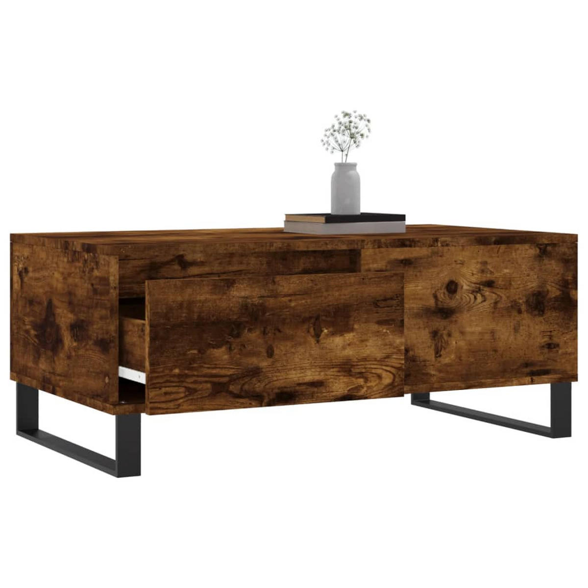 COUCHTISCH Räuchereiche 90x50x36,5 cm Holzwerkstoff - Braun, Holzwerkstoff (90/50/36.5cm) - furnicato