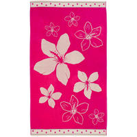 STRANDTUCH Frottee Samt Jacquard Rosa 100x175 470g/m² - Wasaga - Pink, Textil (100/175cm) - LE COMPTOIR DE LA PLAGE