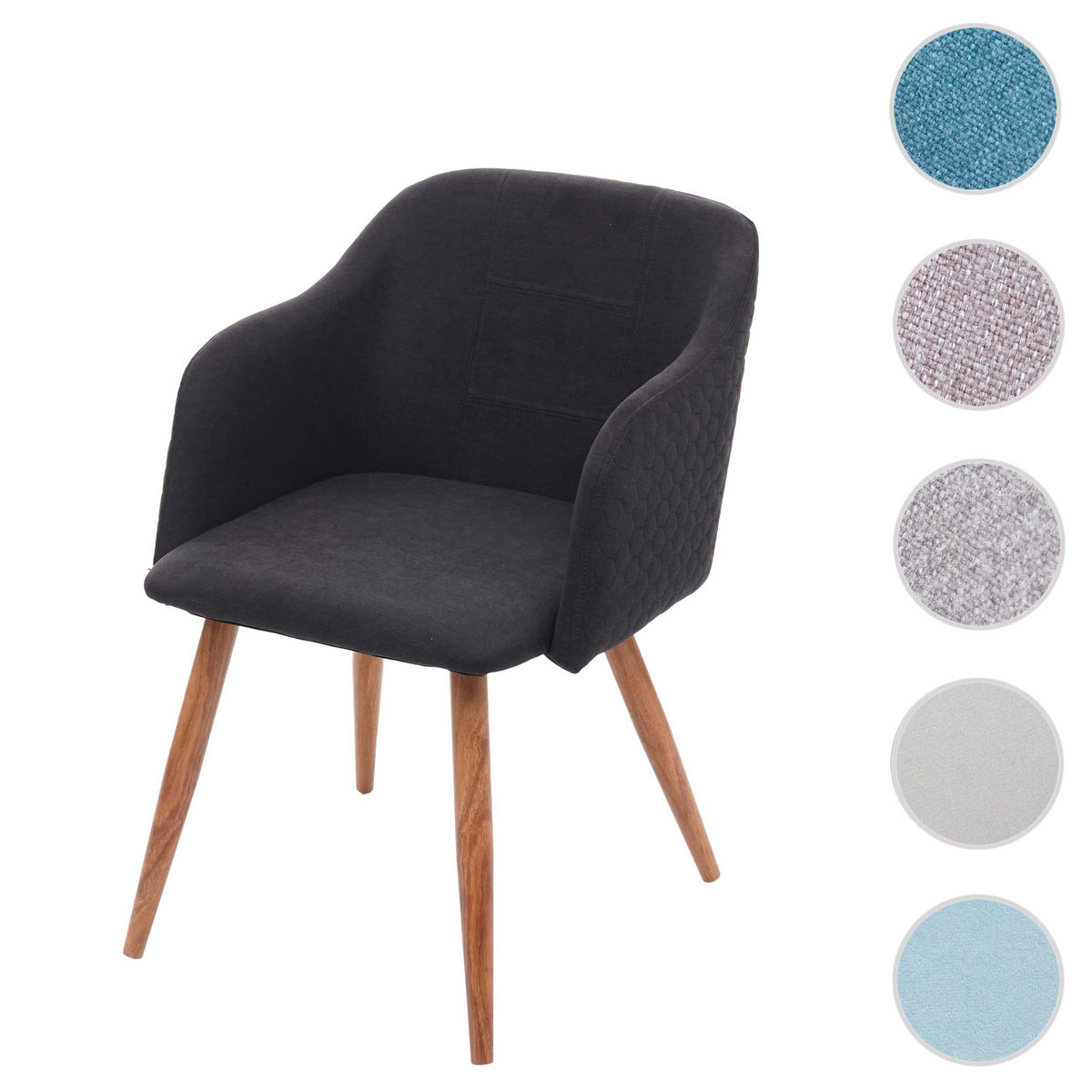 ESSZIMMERSTUHL Anthrazit - Anthrazit, Textil (53/78/60cm) - MCW