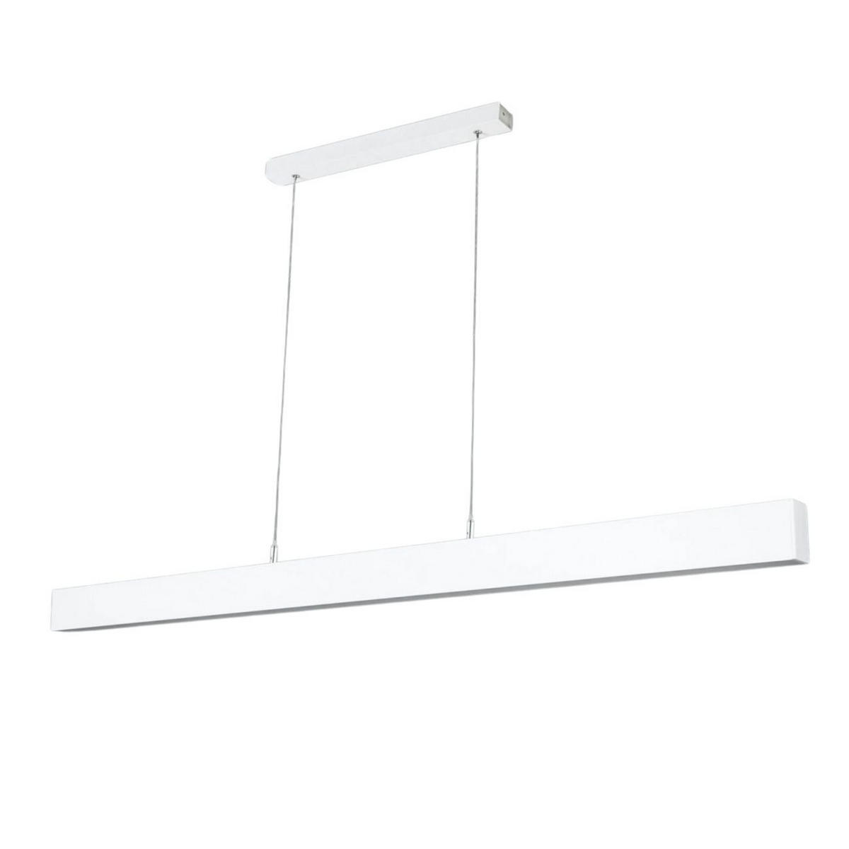HÄNGELEUCHTE Kenzo, Weiß, 120cm - Weiß, Metall (120/6/6.5cm) - KOSILUM