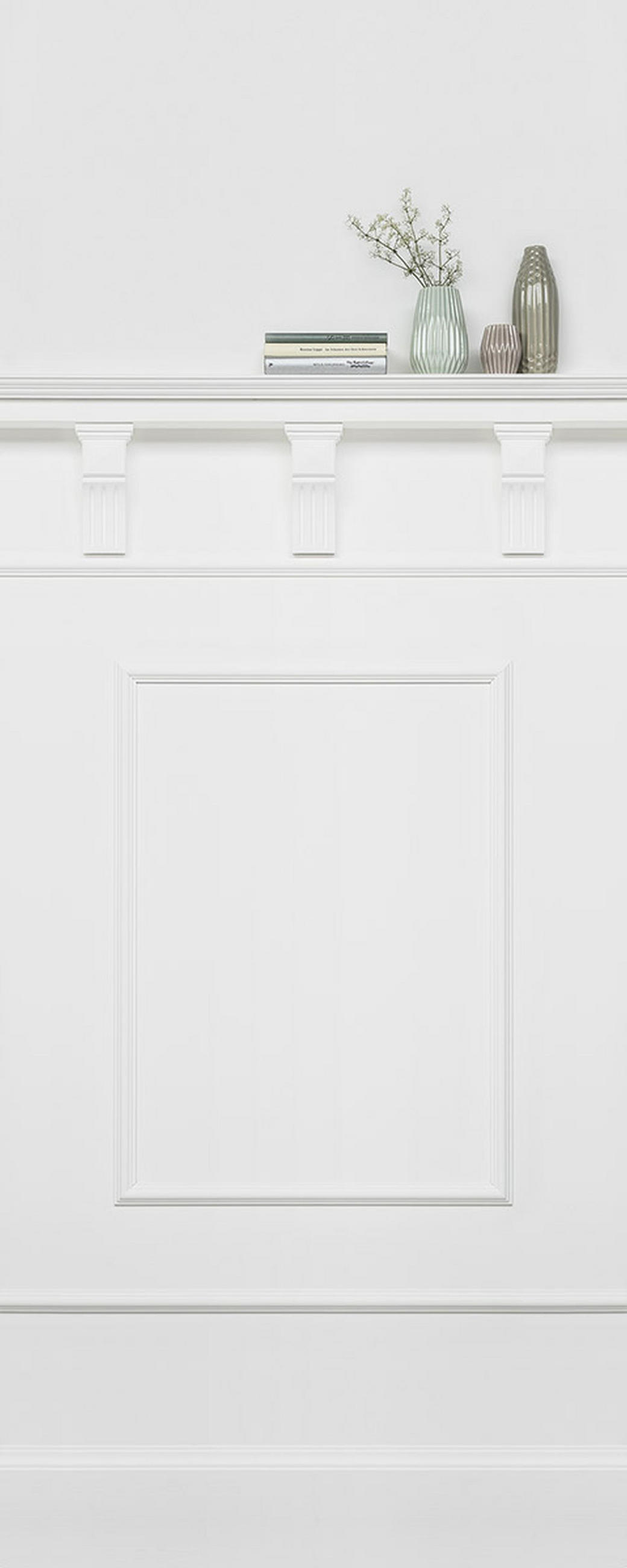 FOTOTAPETE Panel 100 x 250 cm - Weiß, Papier (100/250cm) - Sanders & Sanders