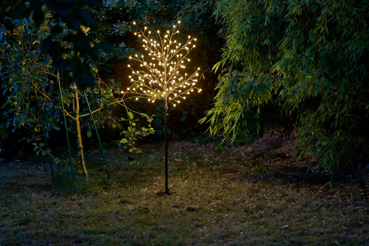 LED-BAUM Northpoint mit 150 warmweißen LEDs, 150 cm Höhe, Timer & 5 m Kabel - Weiß, Kunststoff (60/60/150cm) - Northpoint
