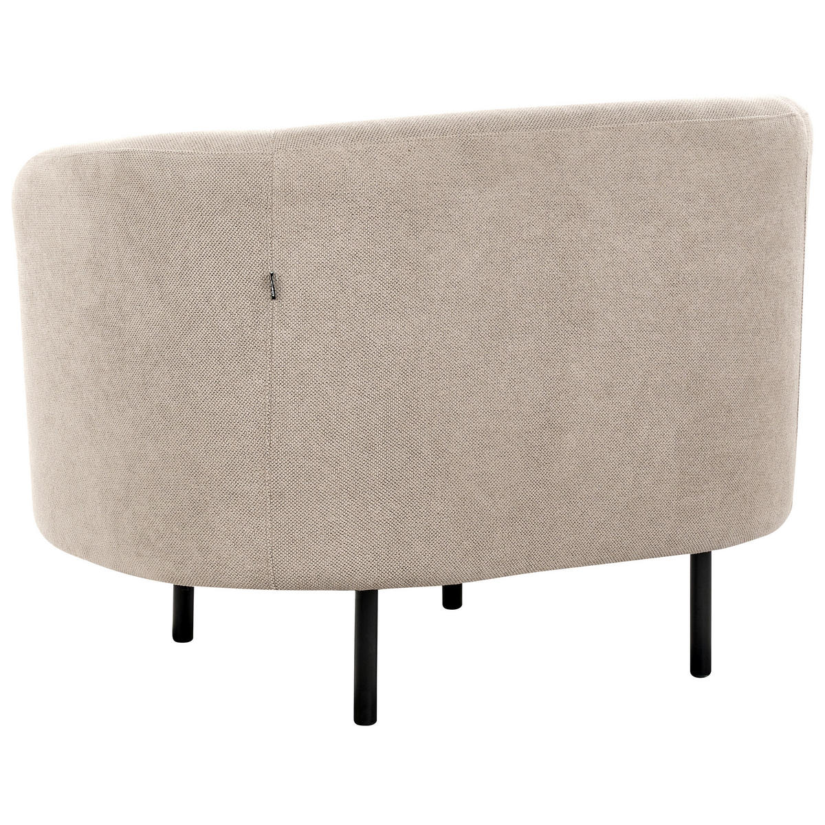 SESSEL Taupe Loen - Beige/Schwarz, Textil (105/79/70cm) - Beliani