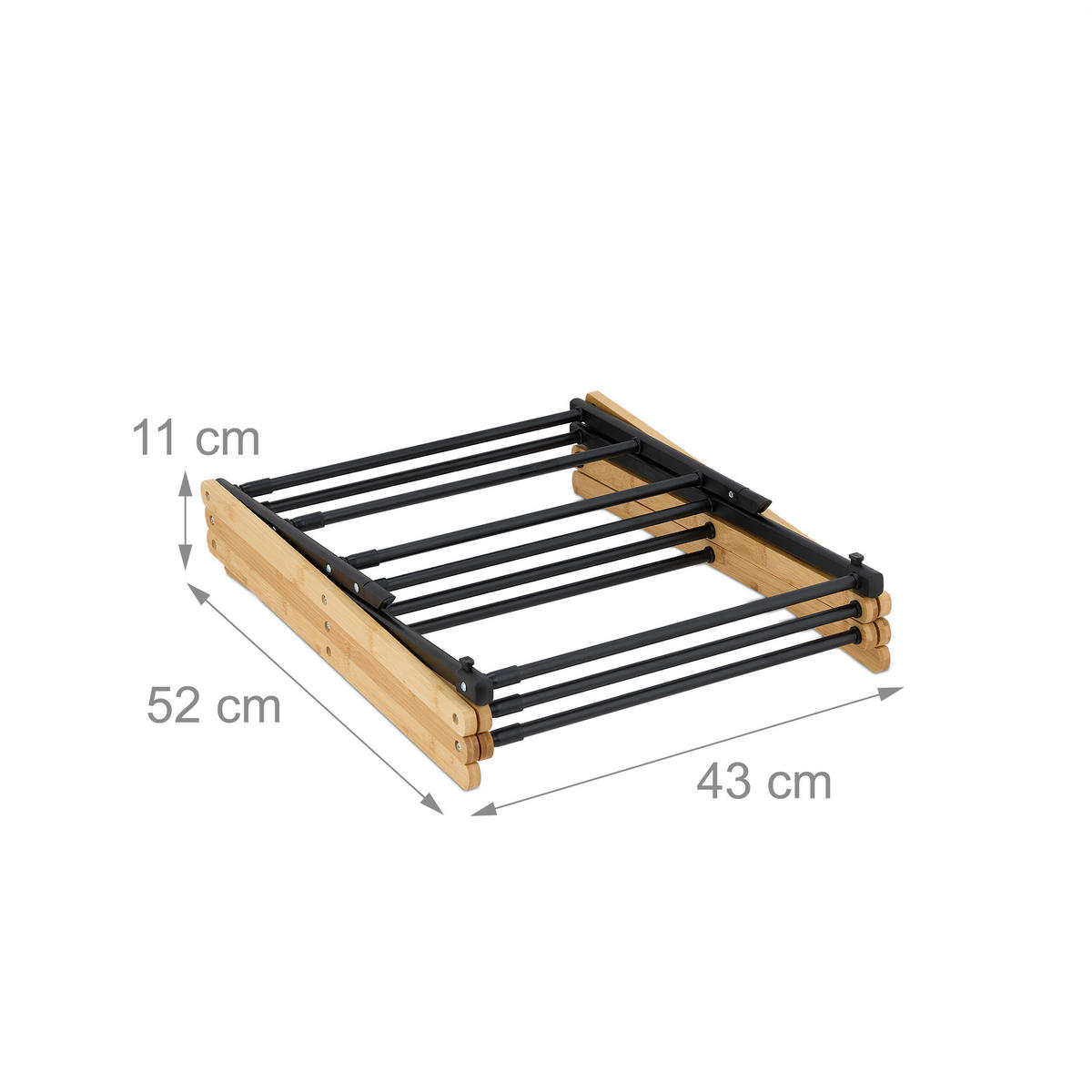 STOJAN na prádlo - viacfarebná, kov/drevo (75/105/37cm) - Relaxdays