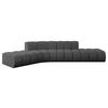 ECKSOFA modulares Sofa Solven-L1 - 380x174x70 cm Grau - Grau, Holzwerkstoff/Textil (380/174cm) - ALTDECOR