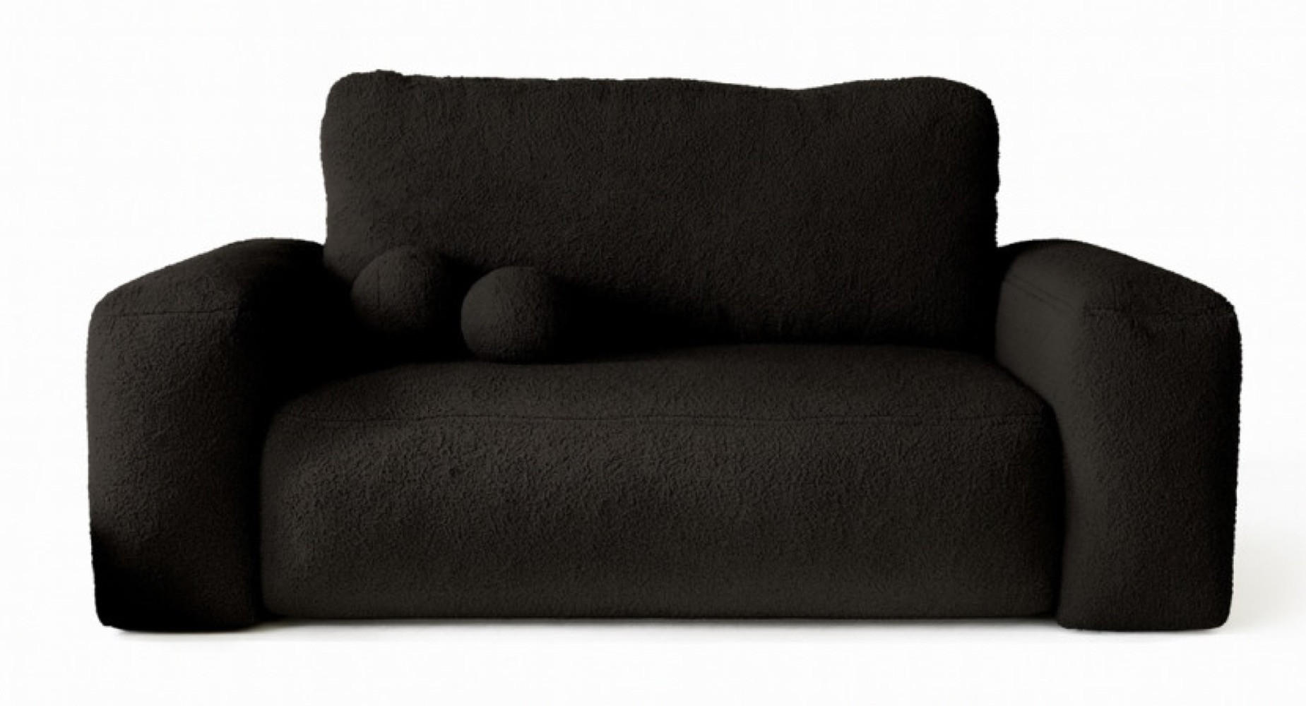 SITZSOFA Schwarz ILO Mit Schlaffunktion Und Bettkasten - Schwarz, Textil (190/94/110cm) - Sepro Meble
