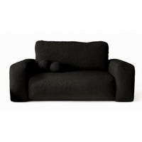 SITZSOFA Schwarz ILO Mit Schlaffunktion Und Bettkasten - Schwarz, Textil (190/94/110cm) - Sepro Meble
