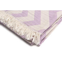 HAMAMTUCH Zickzack 100% Baumwolle 100x180 Lila - Lila, Textil (180/100cm) - Villa Möbel