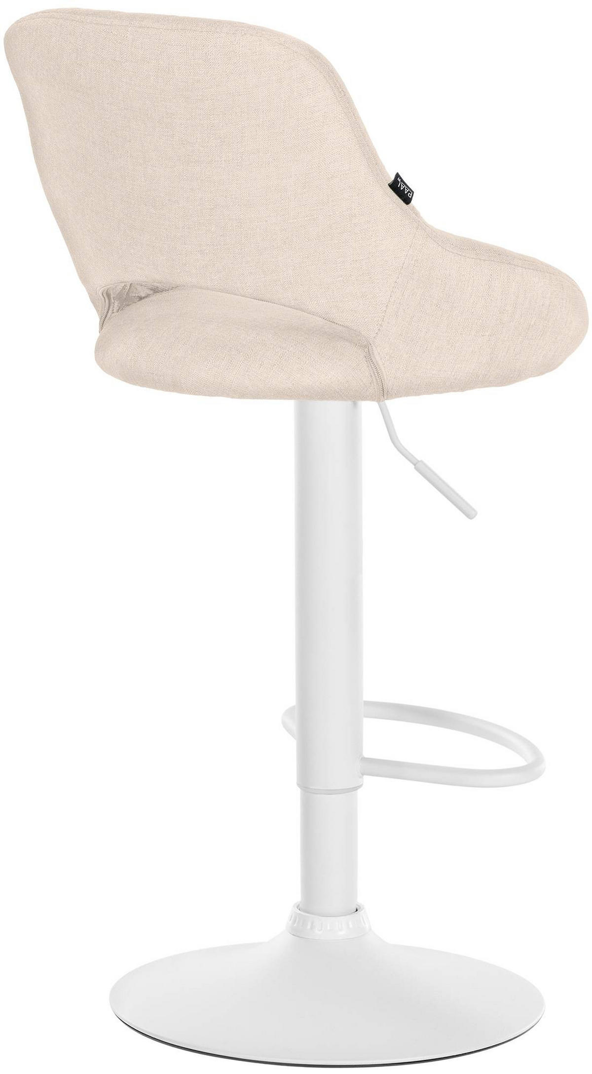 BARHOCKER Stoff Creme - Creme/Weiß, Textil/Metall (47/85/48cm) - CLP