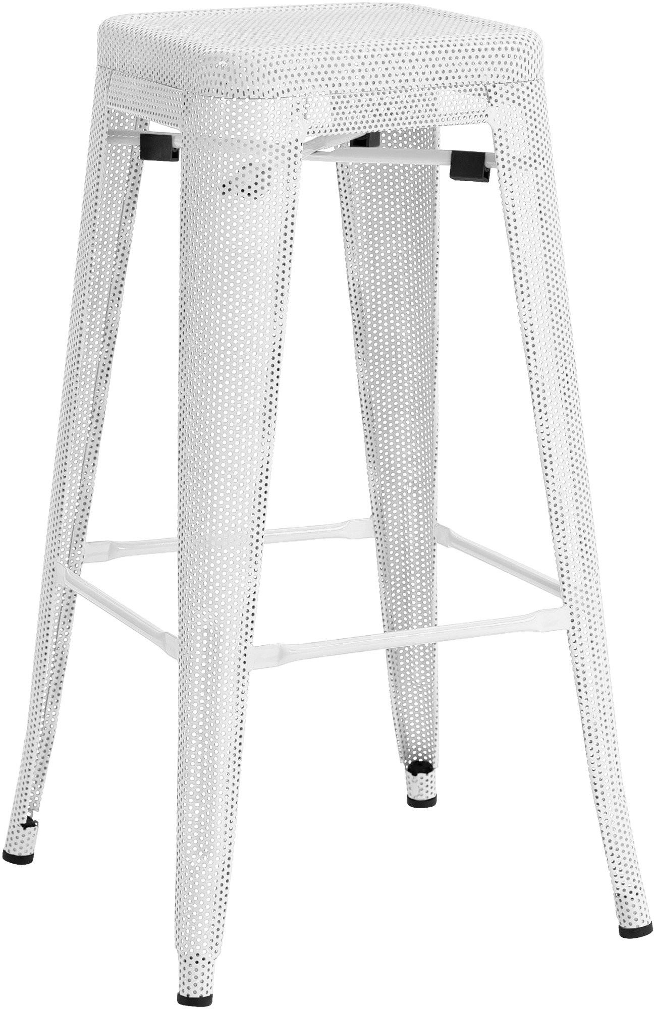 BARHOCKER SEOUL Weiß Metall - Weiß, Metall (43/77/43cm) - DELUKE