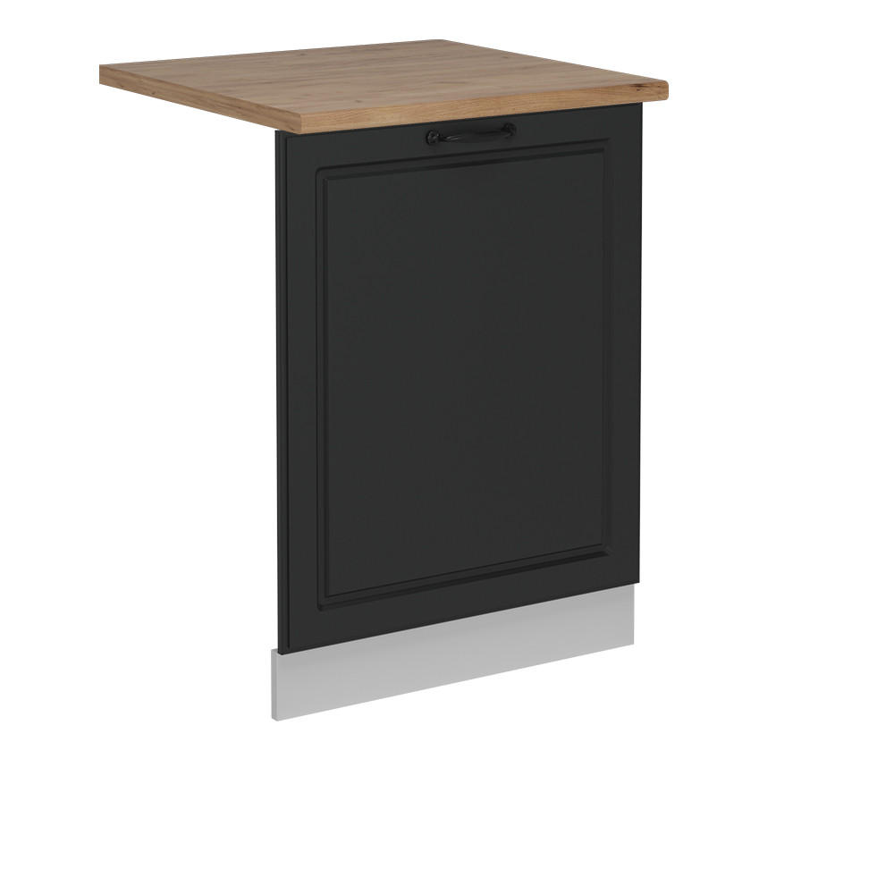 DISKMASKINENS FRONTPANEL R-Line Antracit hus på landet 60 cm , AP Oak Antracit, Vit 81.8/60/60 cm
