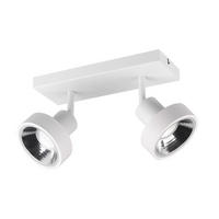 DECKENLEUCHTE Metall Weiß matt 2-flammig - Weiß, Metall (28/16/19cm)