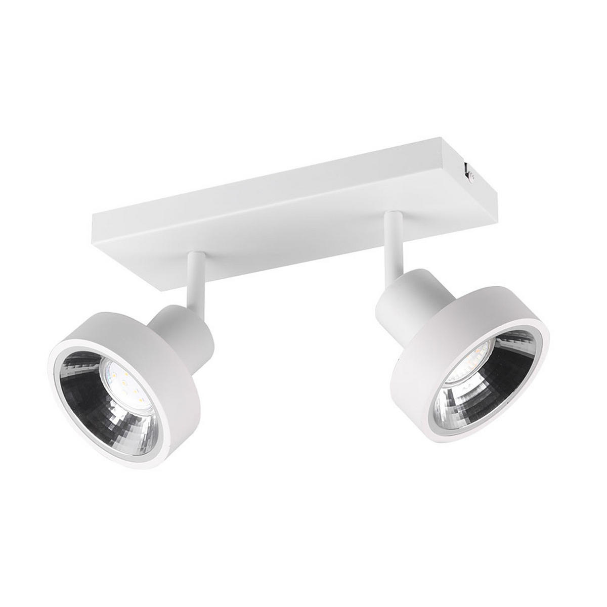 DECKENLEUCHTE Metall Weiß matt 2-flammig - Weiß, Metall (28/16/19cm)