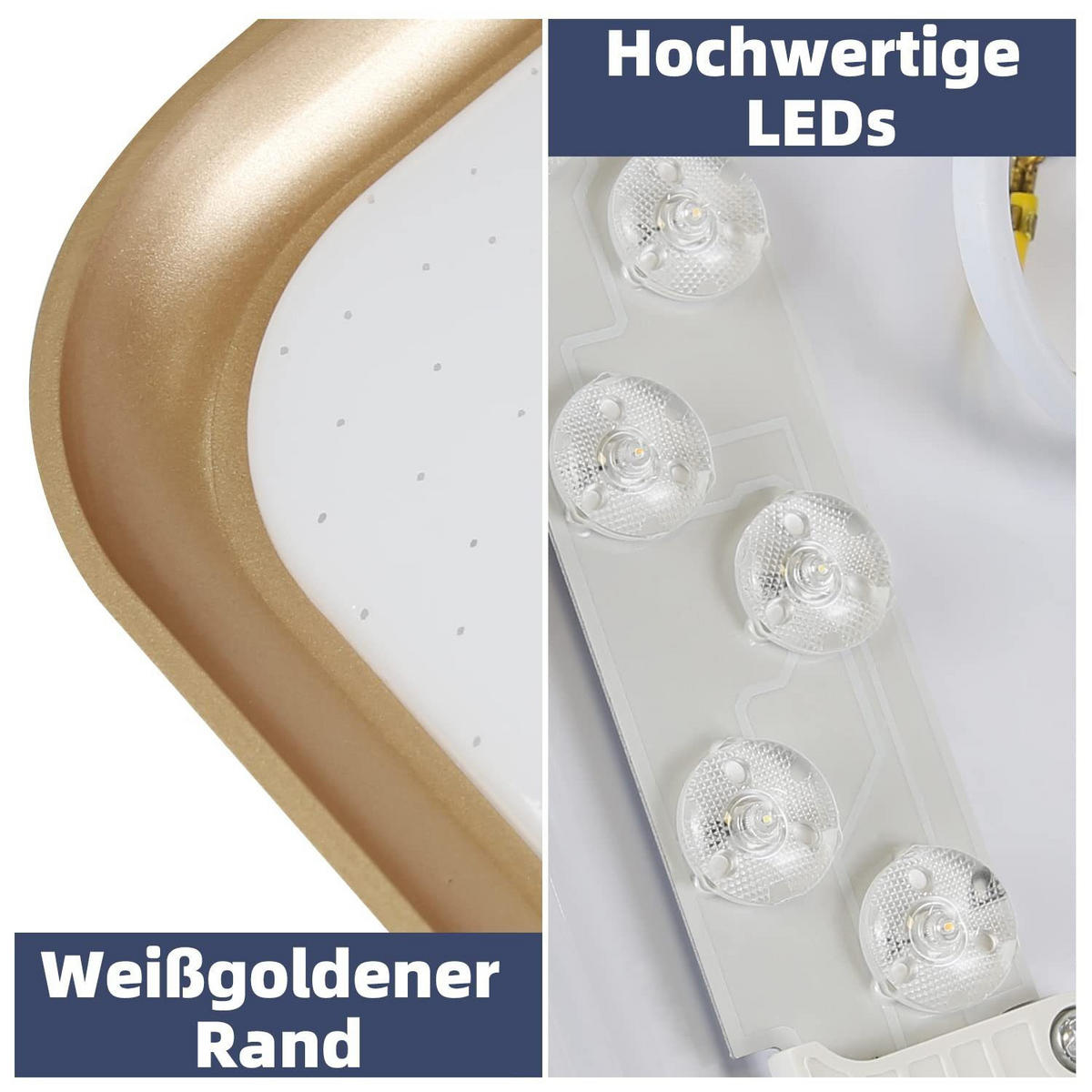 LED-DECKENLEUCHTE Artemis 30/30/6cm - Weiß, Kunststoff (30/30/6cm) - ZMH