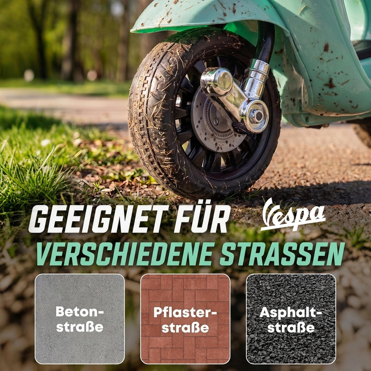 KINDERMOTORRAD Kunststoff Stahl Grün - Grün, Kunststoff (66.5/38/52cm) - AIYAPLAY