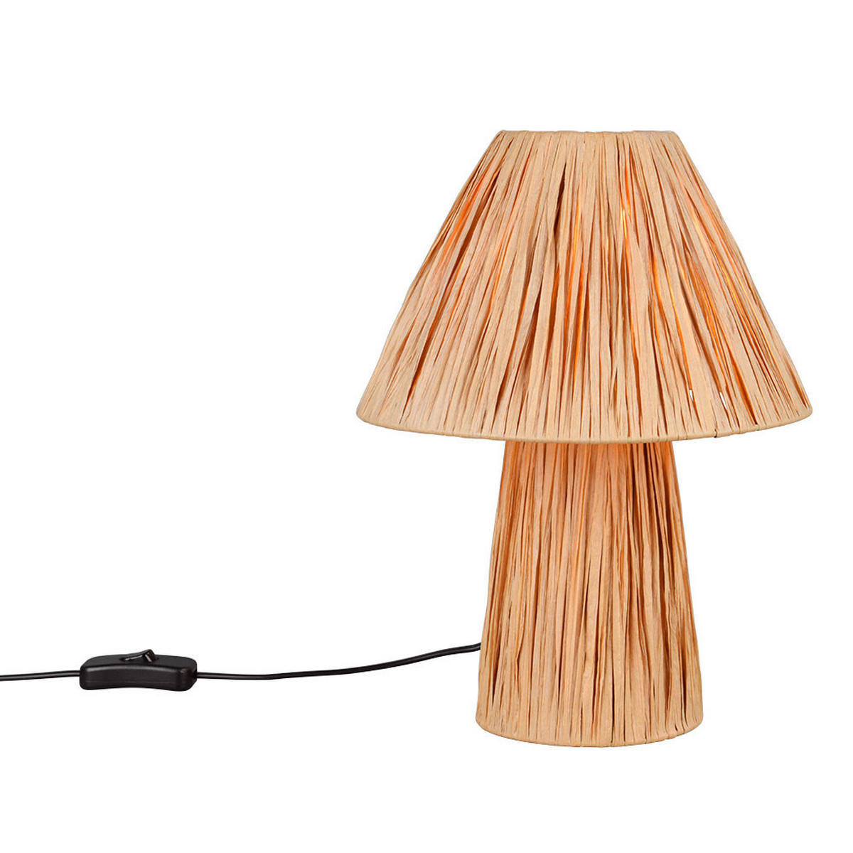 TISCHLEUCHTE Papier Braun naturbelassen - Braun, Papier (24/24/31cm)