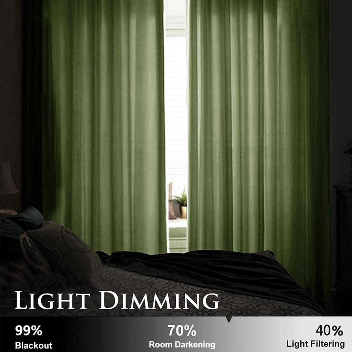 FERTIGVORHANG 2er Set 140 x 175 cm Samt - Dunkelgrün, Textil (140/175cm) - Kaket