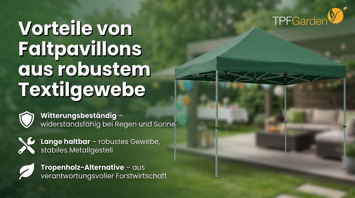 ERSATZDACH für Pavillon 3x3m, Pavillondach Toro, Wasserdicht, Farbe: Grün - Grün, Kunststoff (300/0.3/300cm) - TPFGarden
