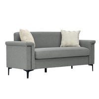 SOFA 2-Sitzer mit Metallfüßen Light Grey - Hellgrau, Holz (73.5/81.5/172cm) - Meubliv