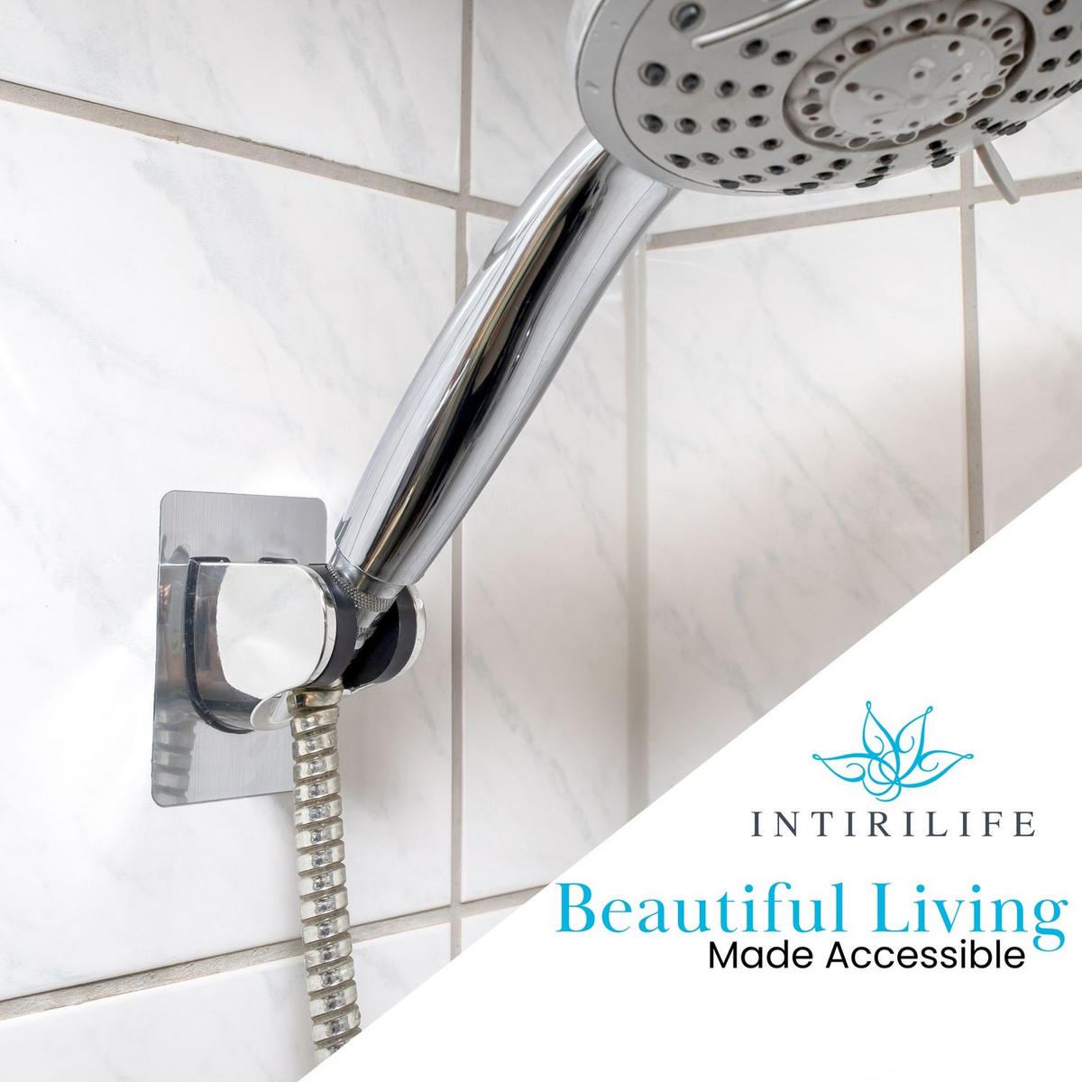 HANDBRAUSE Halterung 7 x 9.5 x 6 cm - Silberfarben, Kunststoff (6/9.5/7cm) - Intirilife