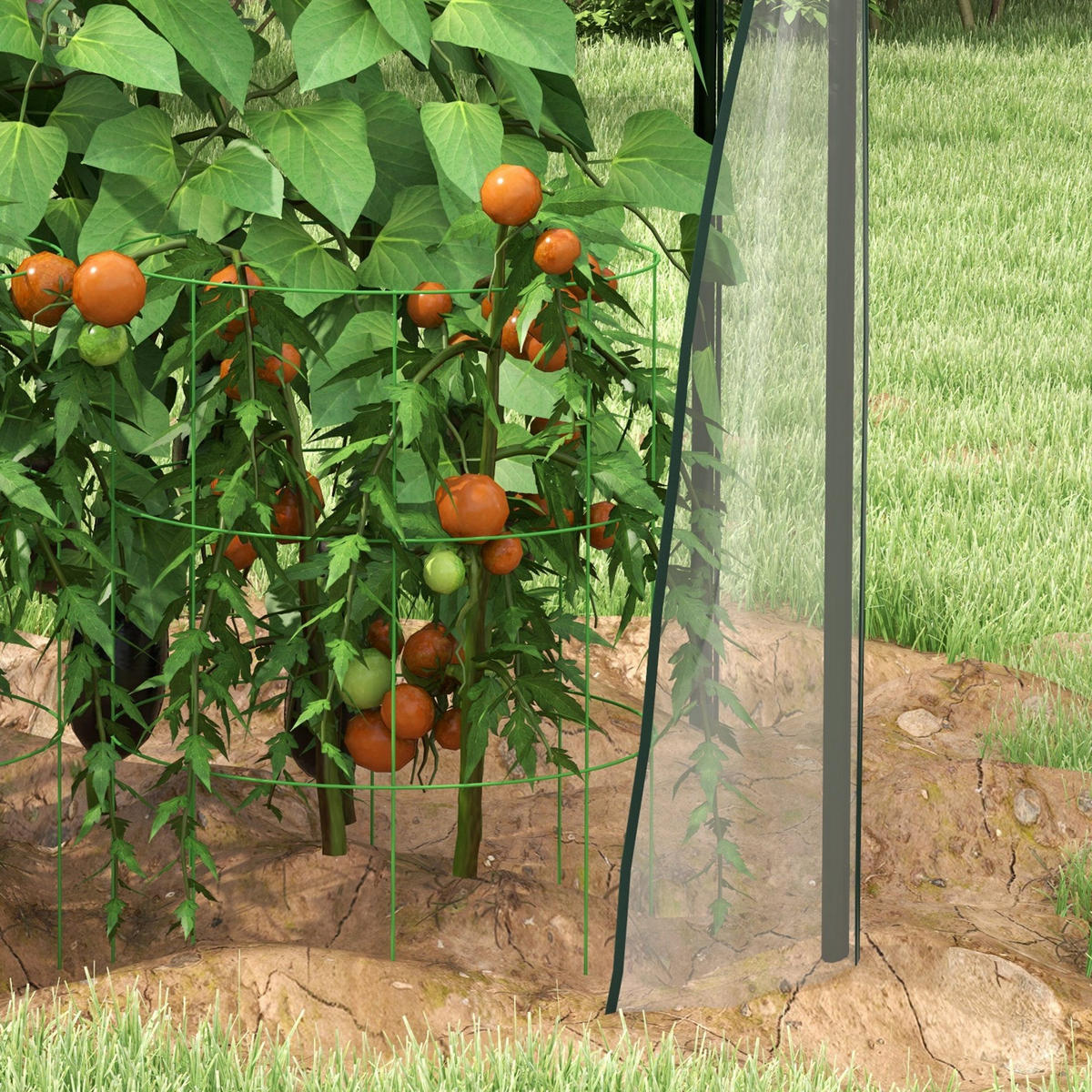 FOLIENGEWÄCHSHAUS, Transparent, Stahl, Kunststoff - Transparent, Metall (90/145/90cm) - Outsunny