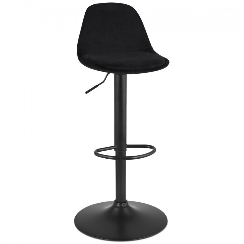 BARHOCKER Schwarz 45x107x45cm - Schwarz, Textil/Metall (45/107/45cm) - AlterEgo