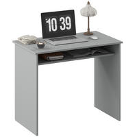 SCHREIBTISCH Grau mit Ablagefach unter der Tischplatte 90/50/74 cm - Grau, Holzwerkstoff (50/90/74cm) - PANGIVO