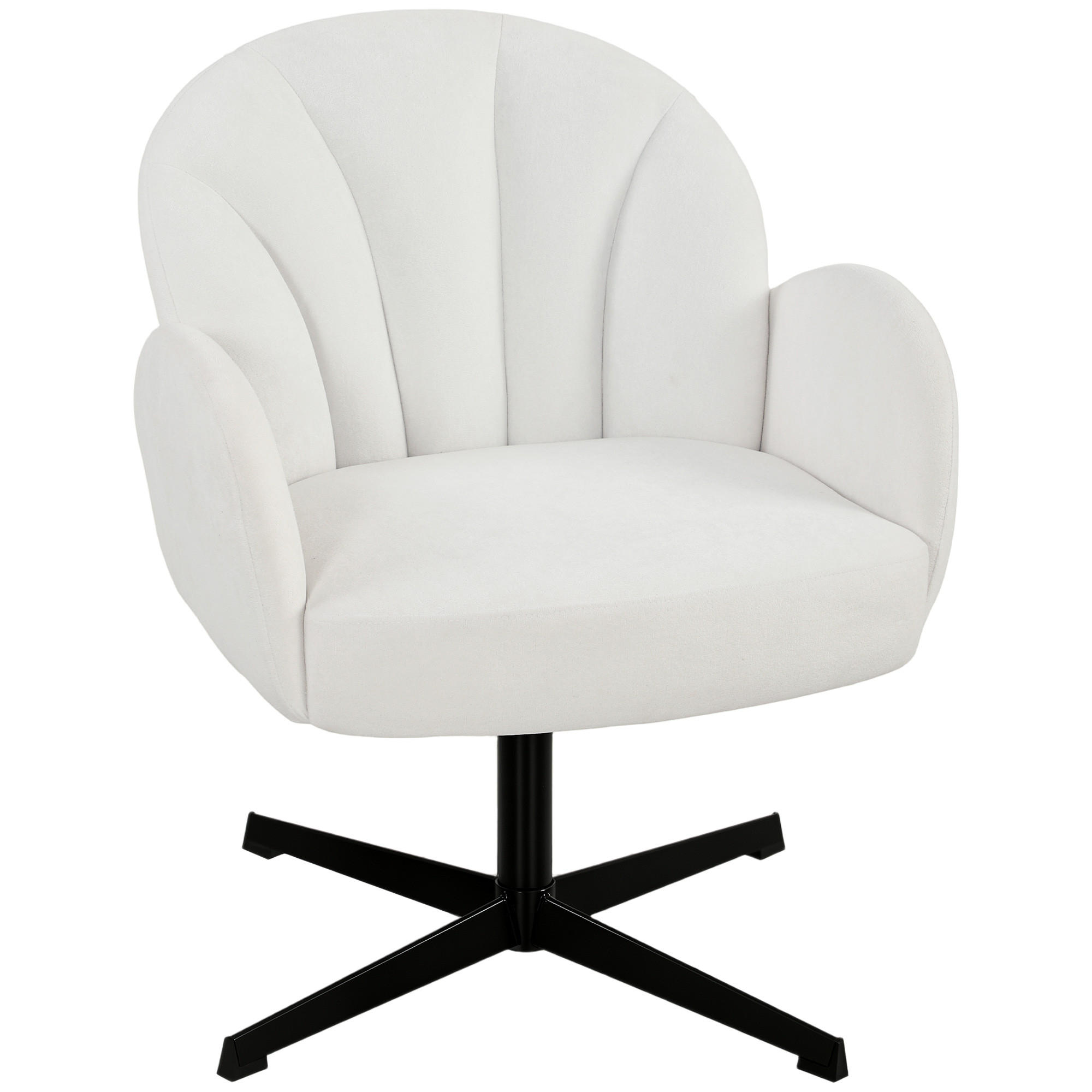 DREHSTUHL Creme 1 Stück - Creme, Naturmaterialien (64.5/80/68cm) - GiPP