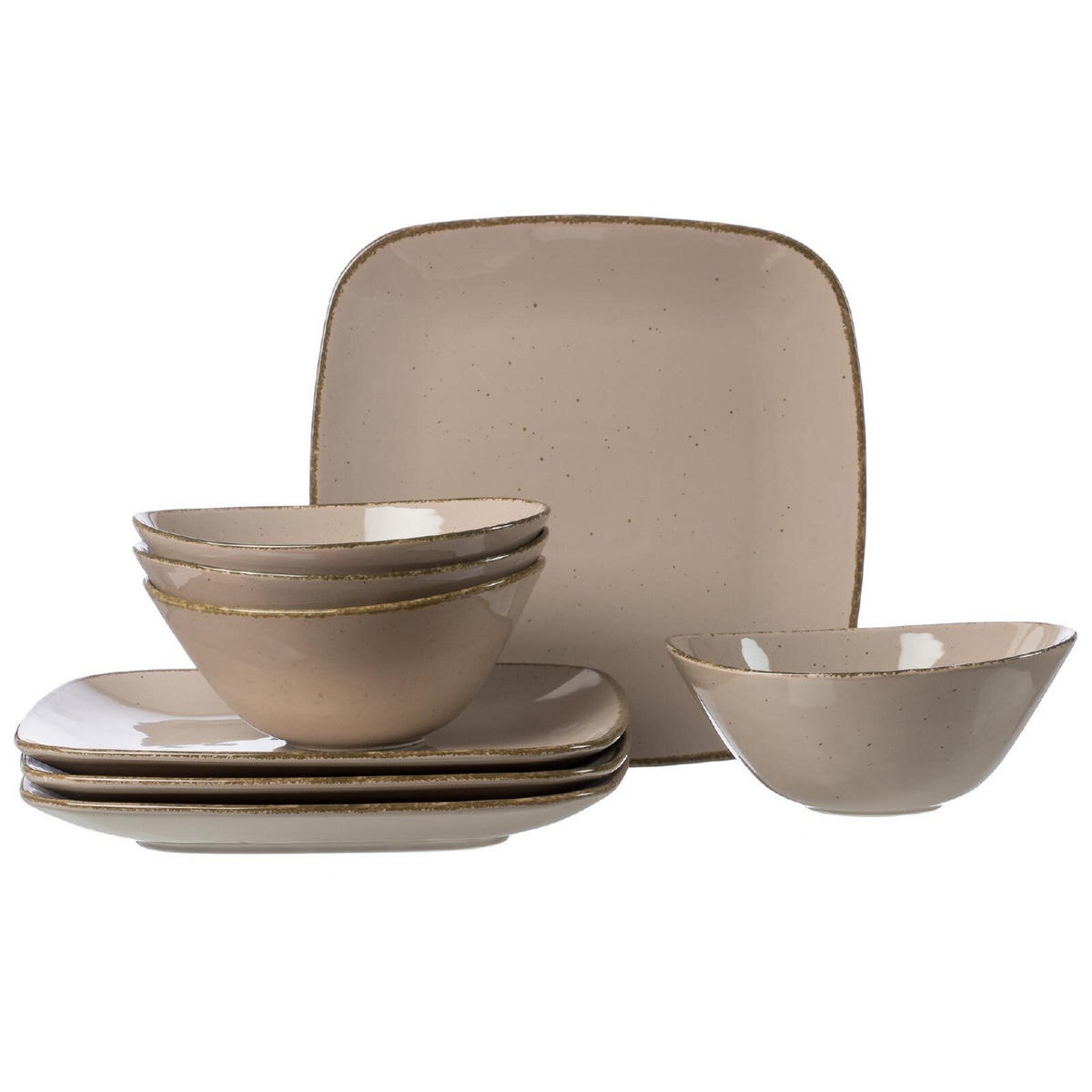 TAFELSERVICE Casa grau-braun 8er Set - Grau, Keramik (29.5/34.5/33cm) - Ritzenhoff Breker