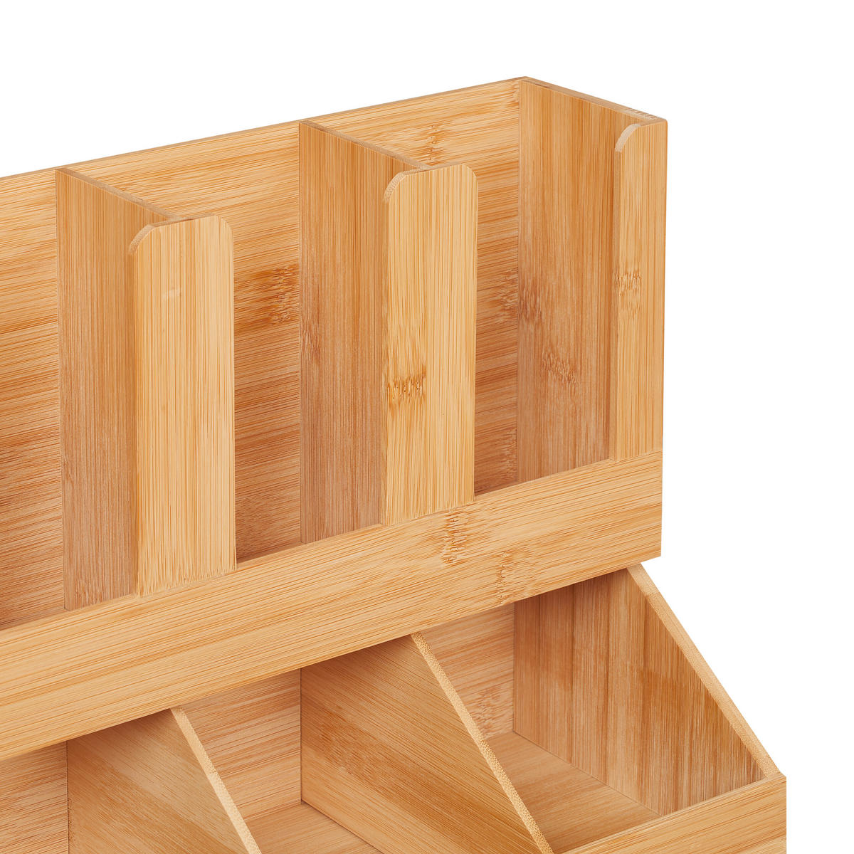 KAFFEE Organizer - Hellbraun, Holz (34.5/29.5/17cm) - Relaxdays